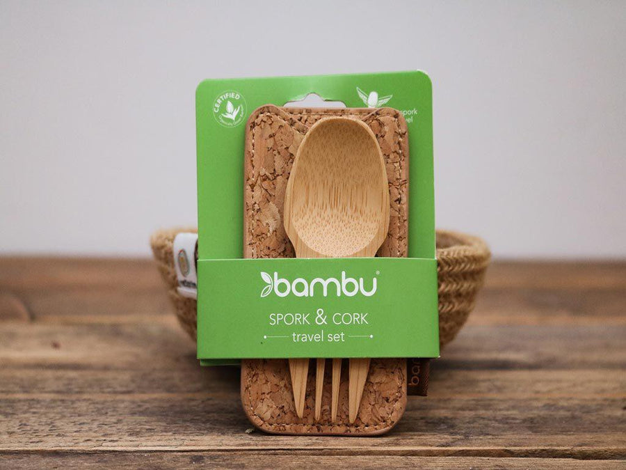 bambu spork in kurken hoesje